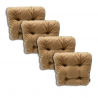 Ensemble de 4 coussins de chaise 38x38x8 cm - 1009