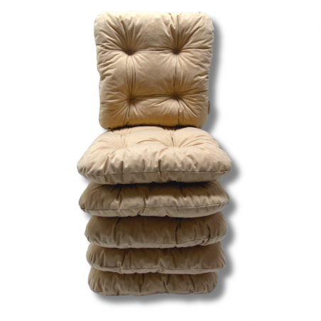 Ensemble de 6 coussins de chaise 40x40x8 cm - 1009