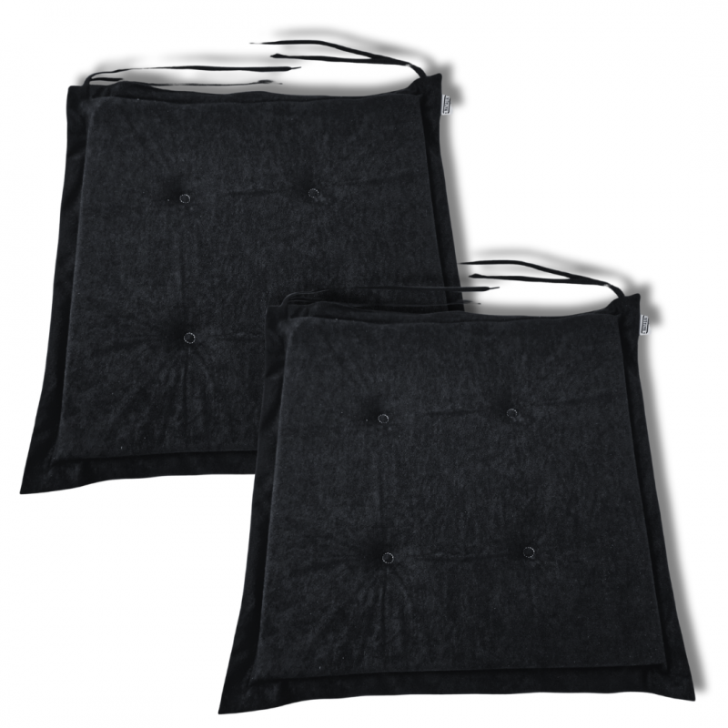 Coussins galettes de chaise 40x40x3 cm 0001- jeu de 2 pièces