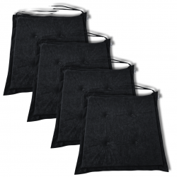 Coussins galettes de chaise 40x40x3 cm 0001- jeu de 2 pièces
