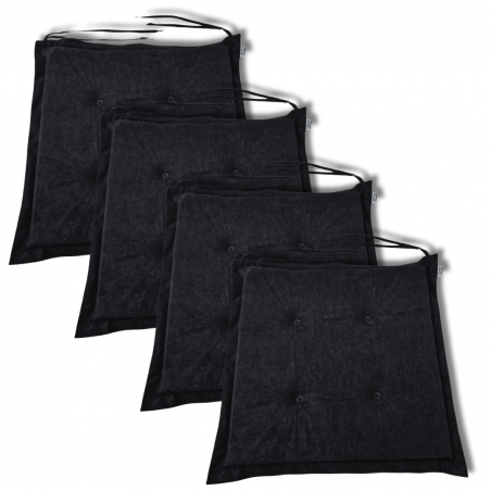 Coussins galettes de chaise 40x40x3 cm 0001- jeu de 4 pièces