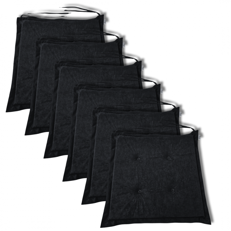 Coussins galettes de chaise 40x40x3 cm 0001- jeu de 6 pièces