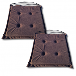 Coussins galettes de chaise 40x40x3 cm 1021- jeu de 2 pièces
