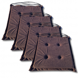 Coussins galettes de chaise 40x40x3 cm 1021- jeu de 2 pièces