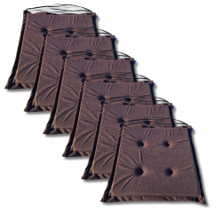 Coussins galettes de chaise 40x40x3 cm 1021- jeu de 2 pièces