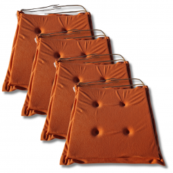 Coussins galettes de chaise 40x40x3 cm 1333 - jeu de 2 pièces
