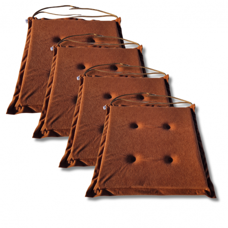 Coussins galettes de chaise 40x40x3 cm 1000 - jeu de 4 pièces