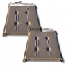 Coussins galettes de chaise 40x40x3 cm 1009 - jeu de 4 pièces