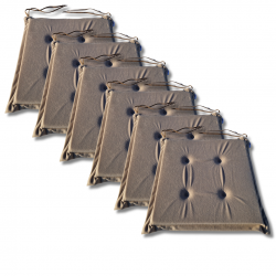 Coussins galettes de chaise 40x40x3 cm 1009 - jeu de 4 pièces