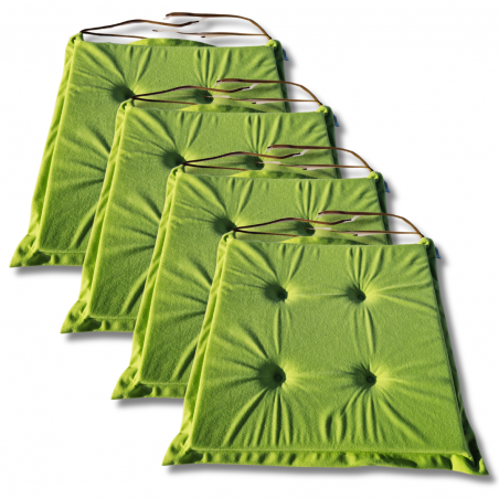 Coussins galettes de chaise 40x40x3 cm 1229 - jeu de 4 pièces