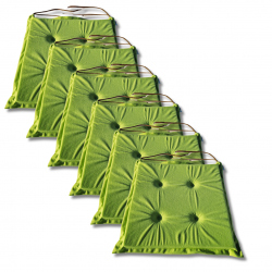 Coussins galettes de chaise 40x40x3 cm 1229 - jeu de 4 pièces