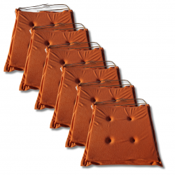 Coussins galettes de chaise 40x40x3 cm 1333 - jeu de 4 pièces