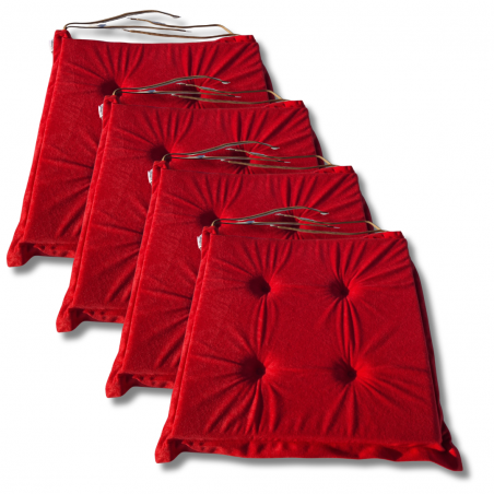 Coussins galettes de chaise 40x40x3 cm 3100 - jeu de 4 pièces