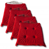 Coussins galettes de chaise 40x40x3 cm 3100 - jeu de 4 pièces