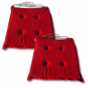 Coussins galettes de chaise 40x40x3 cm 3100 - jeu de 4 pièces
