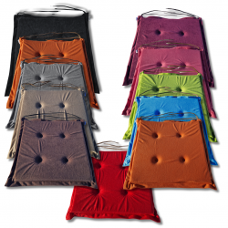 Coussins galettes de chaise 40x40x3 cm 3100 - jeu de 4 pièces