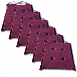 Coussins galettes de chaise 40x40x3 cm 1224 - jeu de 6...