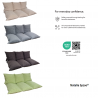 Lot de coussins de palette de jardin avec fermeture éclair 1021
