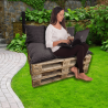 Lot de coussins de palette de jardin avec fermeture éclair 1021