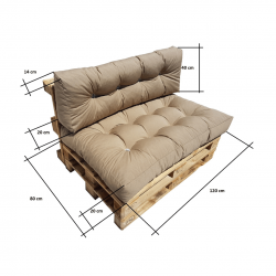 Matelas coussin pour canapé palette SIEGE – BEIGE