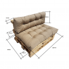 Matelas coussin pour canapé palette SIEGE – BEIGE