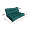 Matelas coussin pour canapé palette dossier Vert