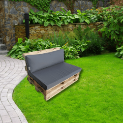 Coussins pour Canapé Palette avec fermeture éclair Anthracite