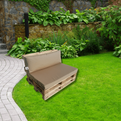 Coussins pour Canapé Palette avec fermeture éclair beige
