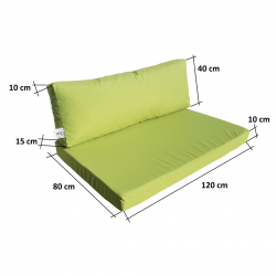 Coussin pour canapé palette avec fermeture éclair -  Siège / Assise pomme verte