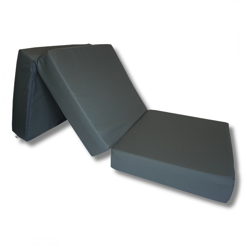 Matelas pliant visco Lux 195 x 75 x 15 cm - Anthracite