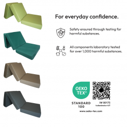 Matelas pliant visco Lux 195 x 75 x 15 cm - Pomme Verte