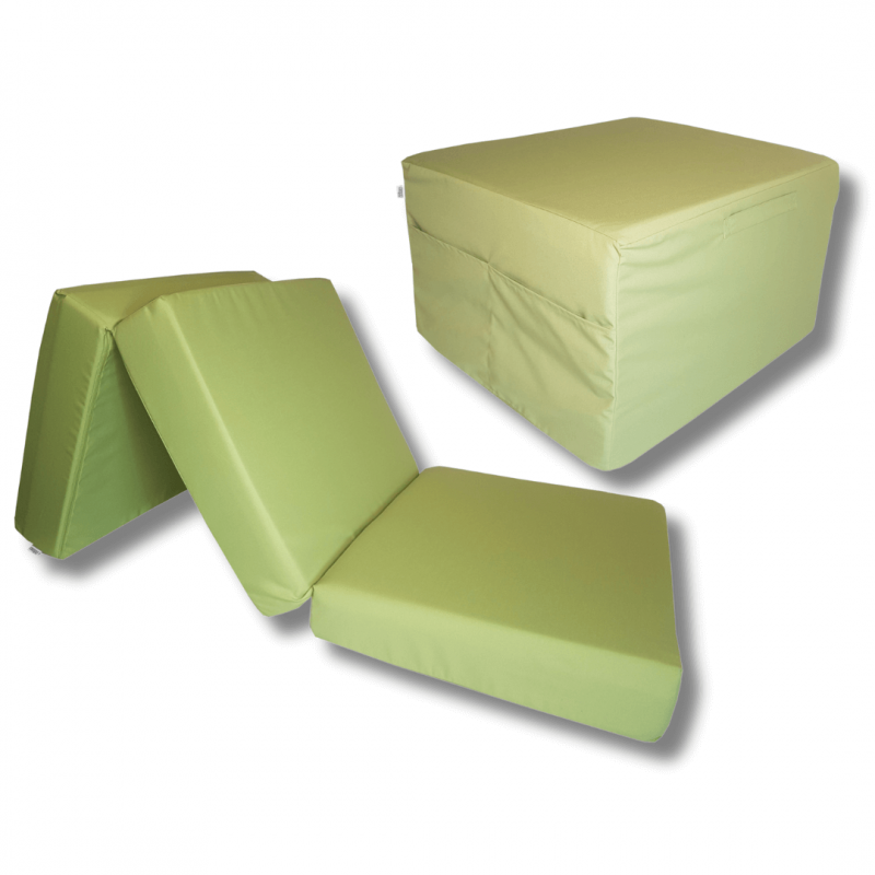 Matelas pliant visco Lux avec housse extérieure 195 x 75 x 15 cm - Pomme Verte