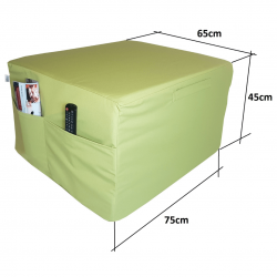 Matelas pliant visco Lux avec housse extérieure 195 x 75 x 15 cm - Pomme Verte