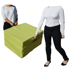 Matelas pliant visco Lux avec housse extérieure 195 x 75 x 15 cm - Pomme Verte