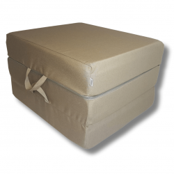 Matelas pliant visco Lux avec housse extérieure 195 x 75 x 15 cm - Beige