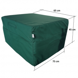 Matelas pliant visco Lux avec housse extérieure 195 x 75 x 15 cm - Vert