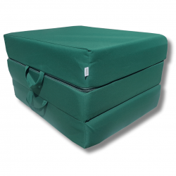 Matelas pliant visco Lux avec housse extérieure 195 x 75 x 15 cm - Vert