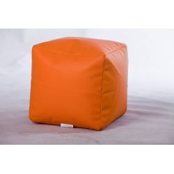 Housse pour pouf cube LITTLE POINT - orange