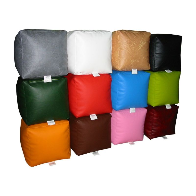 Housse pour pouf cube LITTLE POINT - rose