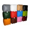 Housse pour pouf cube LITTLE POINT - brun