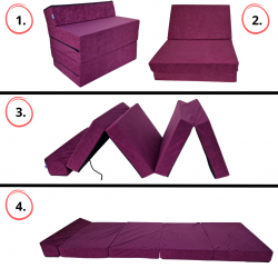 Matelas fauteuil pliant 195x70x10 cm - 1224