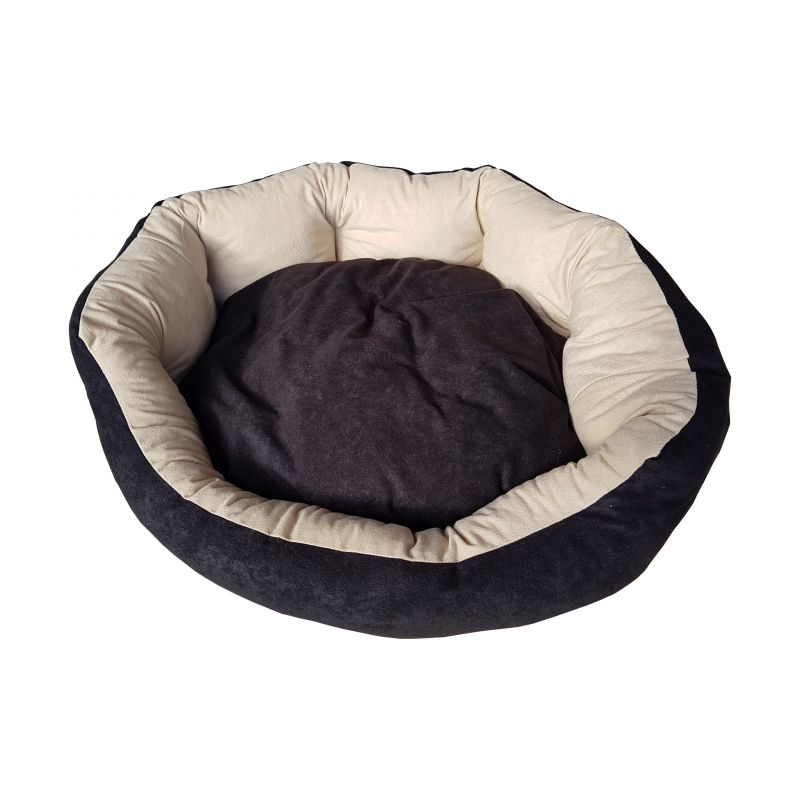 Lit pour chien NORA taille S en Noir et beige