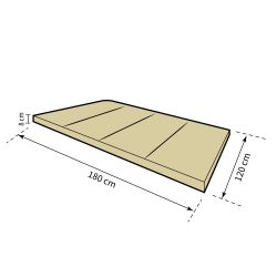 Une chauffeusse pliable 180 x 120 x 8 cm 3100